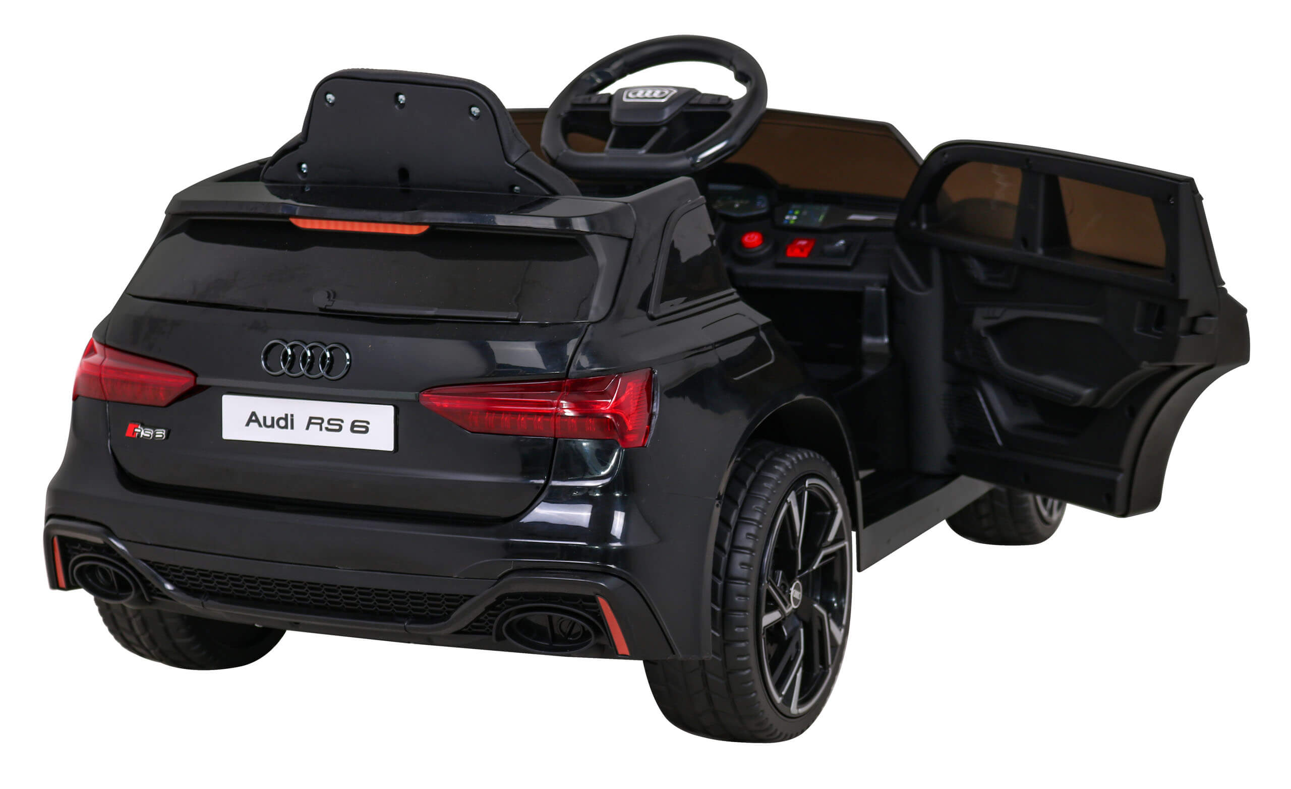 Masinuta electrica pentru copii Audi RS6 12V (BRD-2118) Negru - Autokids.ro - poza 4