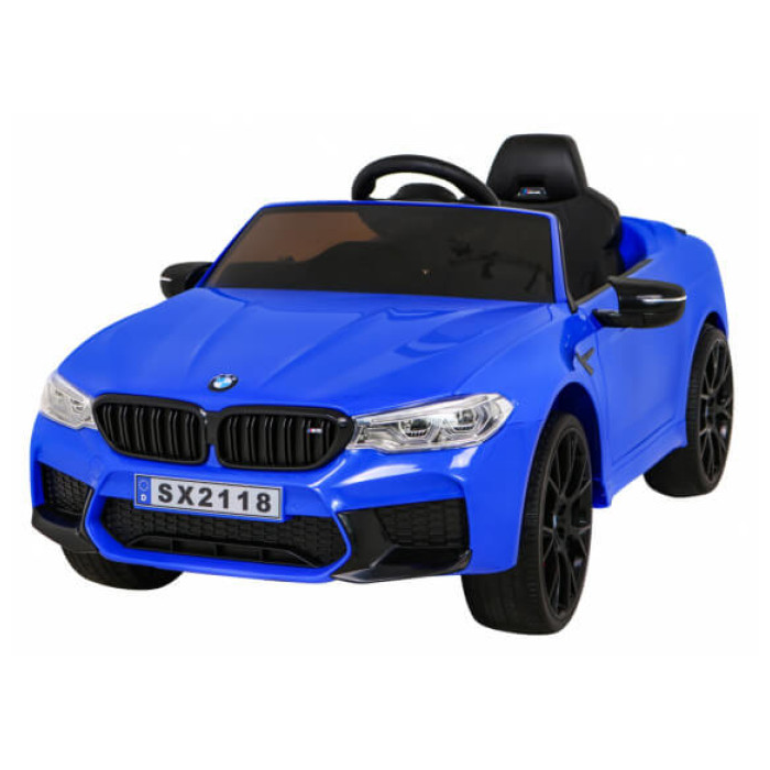 Masinuta electrica pentru copii BMW M5 F90 Lux 12V (2118) Albastru - Autokids.ro - poza 1