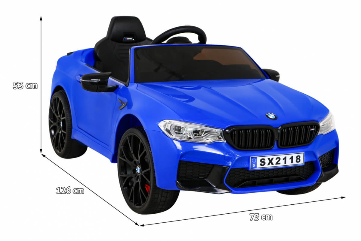 Masinuta electrica pentru copii BMW M5 F90 Lux 12V (2118) Albastru - Autokids.ro - poza 2