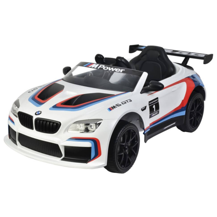 Masinuta electrica pentru copii BMW M6 GT3 (6666), Alb - Autokids.ro