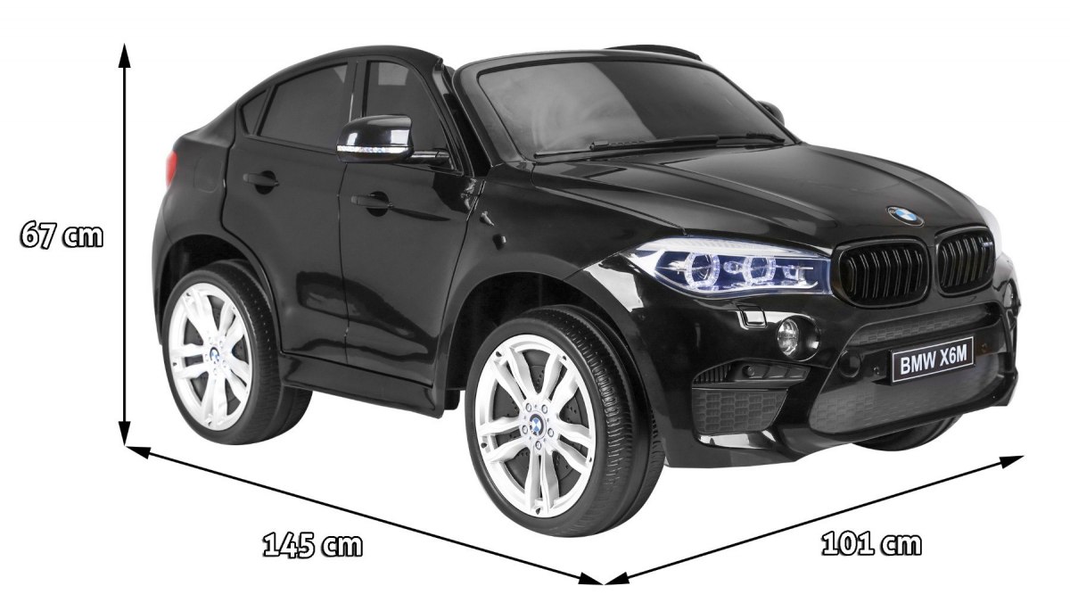 Masinuta electrica pentru copii BMW X6M (2168) XXL cu 2 locuri, Negru metalizat - Autokids.ro - poza 2