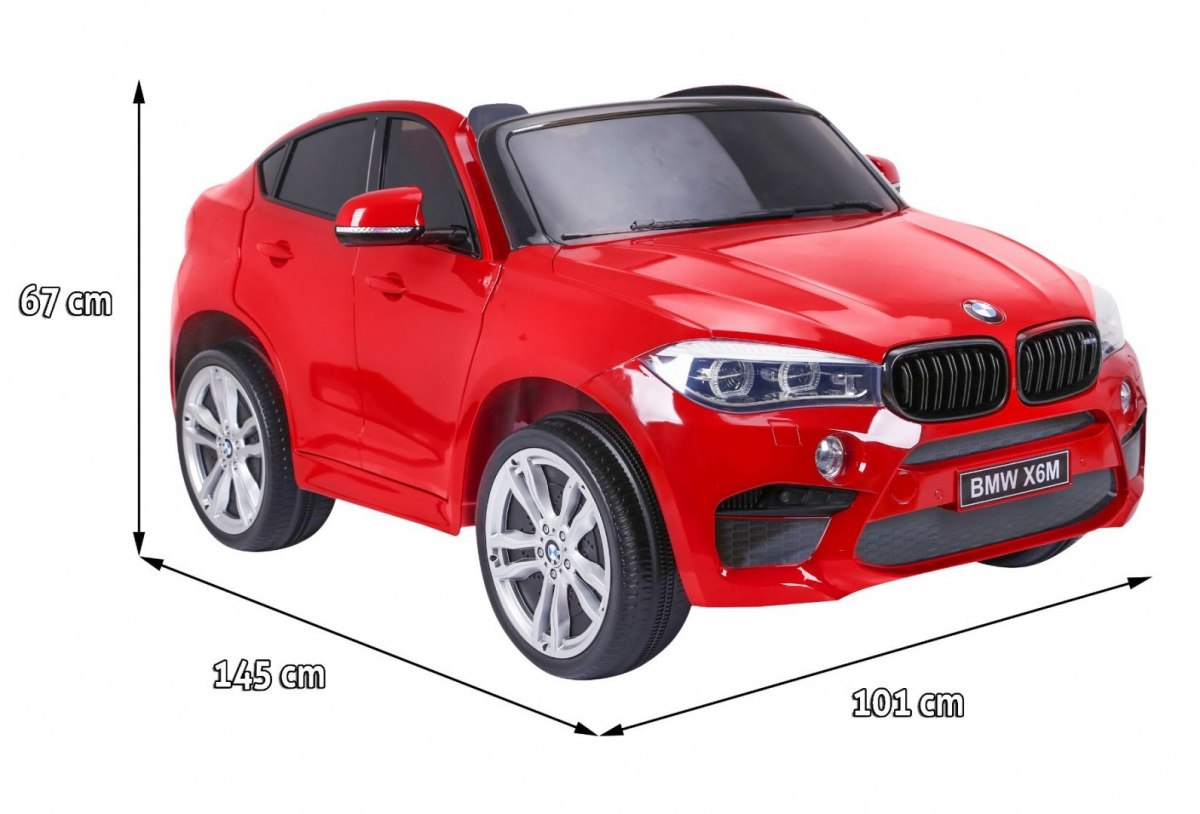 Masinuta electrica pentru copii BMW X6M (2168) XXL cu 2 locuri, Visiniu metalizat - Autokids.ro - poza 2