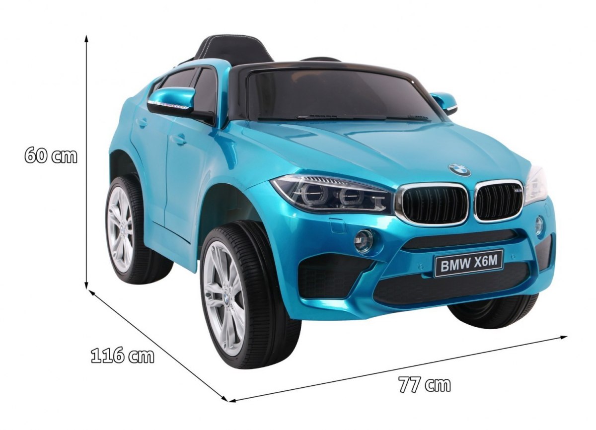 Masinuta electrica pentru copii BMW X6M (2199) Albastru metalizat - Autokids.ro - poza 2