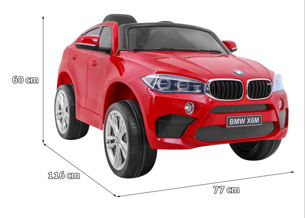 Masinuta electrica pentru copii BMW X6M (2199) Visiniu metalizat - Autokids.ro - poza 2