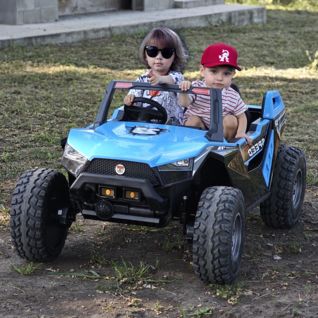 Masinuta electrica pentru copii Buggy XXL 400W cu 2 locuri 24V 4x4 (SX1928) Albastru - Autokids.ro - poza 3