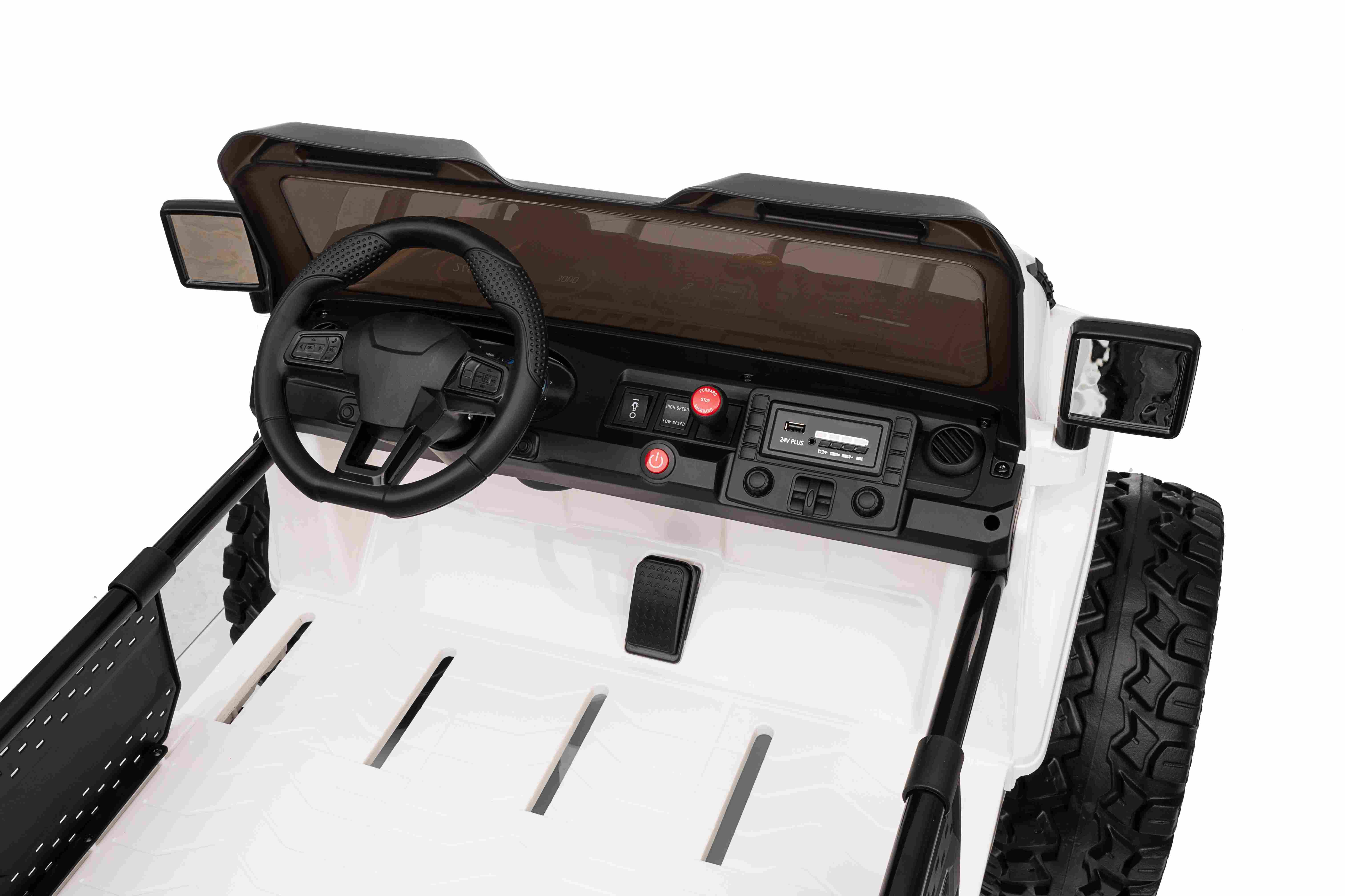 Masinuta electrica pentru copii cu 2 locuri Jeep Extreme Sport 24V 400W 4x4 (2539) Alb - Autokids.ro - poza 2