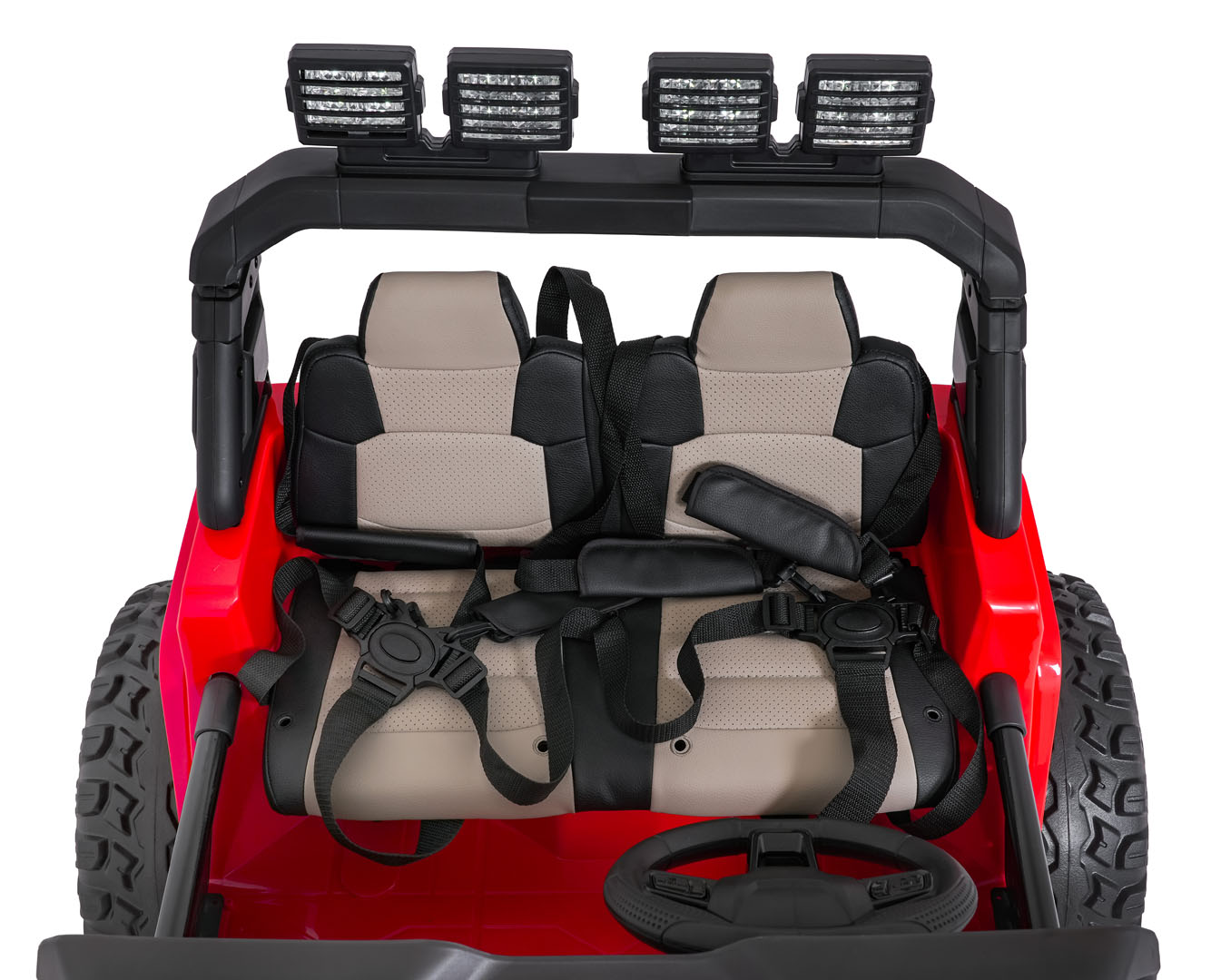 Masinuta electrica pentru copii cu 2 locuri Jeep Extreme Sport 24V 400W 4x4 (2539) Rosu - Autokids.ro - poza 3