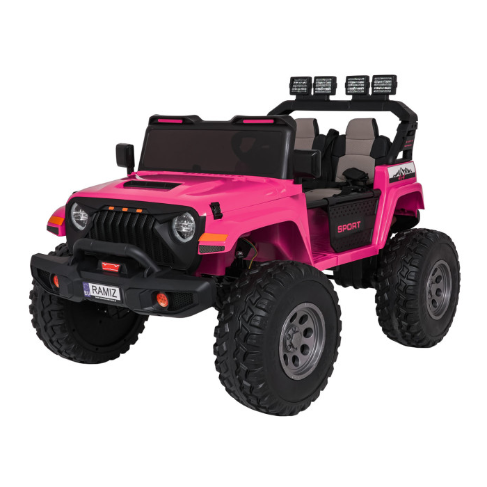 Masinuta electrica pentru copii cu 2 locuri Jeep Extreme Sport 24V 400W 4x4 (2539) Roz - Autokids.ro - poza 1