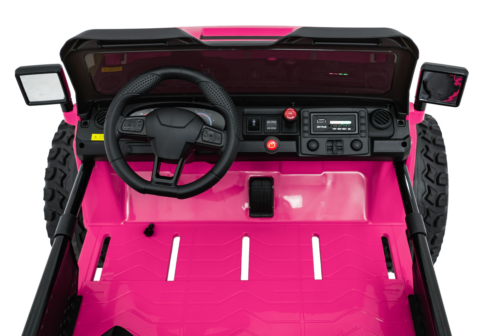 Masinuta electrica pentru copii cu 2 locuri Jeep Extreme Sport 24V 400W 4x4 (2539) Roz - Autokids.ro - poza 3
