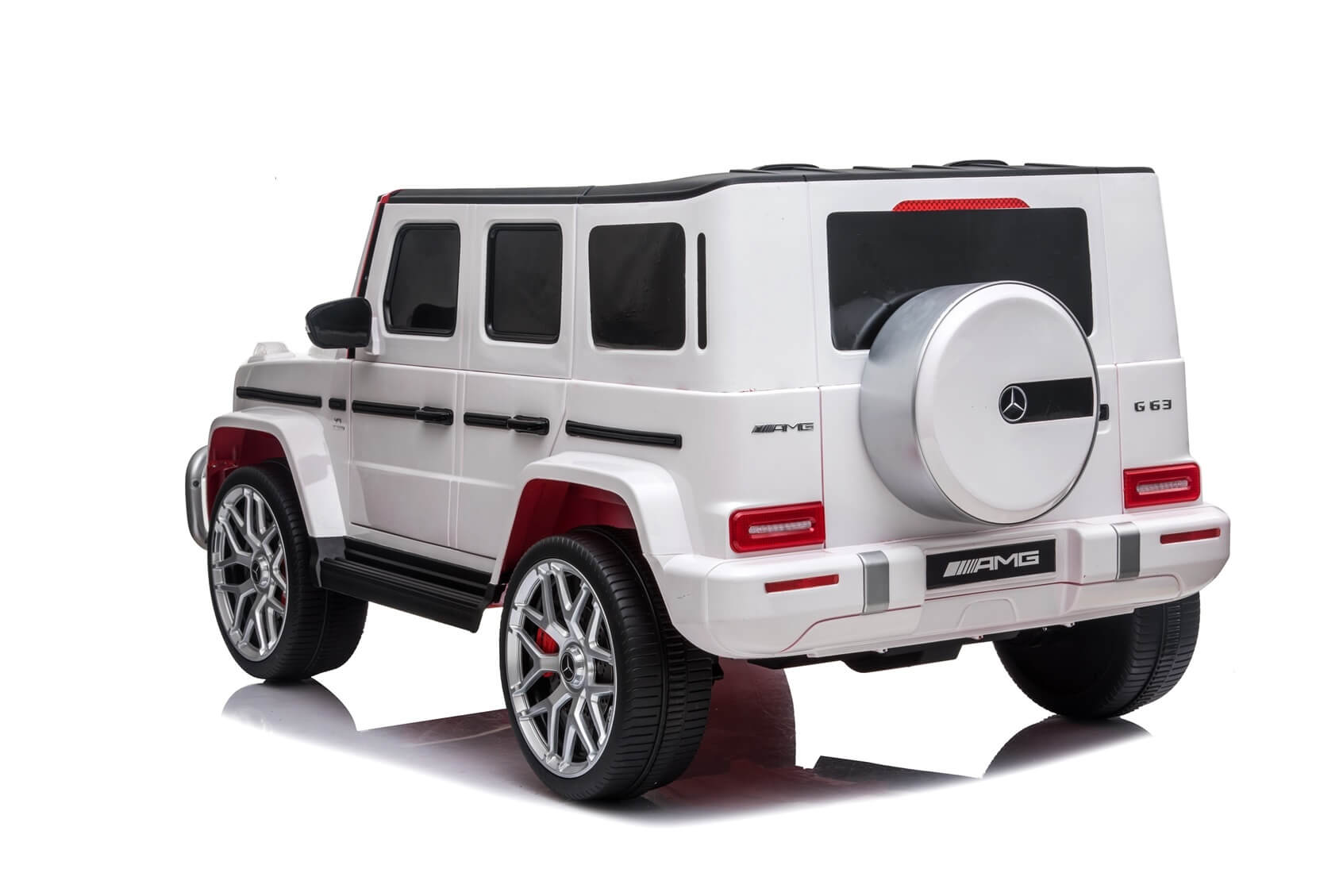 Masinuta electrica pentru copii cu 2 locuri, Mercedes AMG G63 NOU XXL 24V 200W 4x4 (s307) Alb - Autokids.ro - poza 5