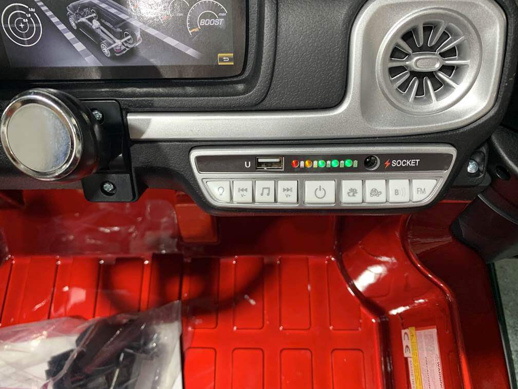 Masinuta electrica pentru copii cu 2 locuri, Mercedes AMG G63 NOU XXL 24V 200W 4x4 (s307) Visiniu metalizat - Autokids.ro - poza 2