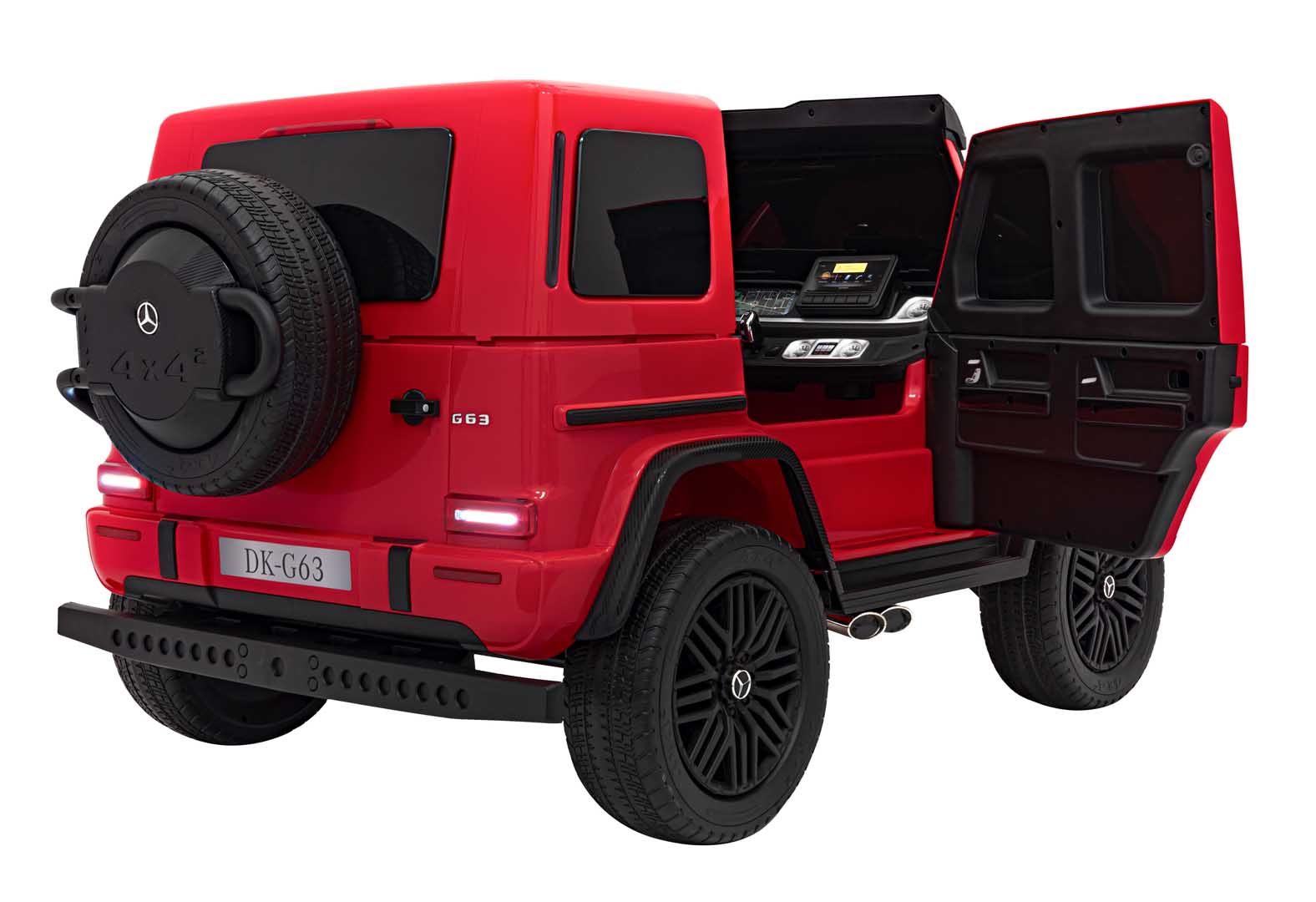 Masinuta electrica pentru copii cu 2 locuri, Mercedes AMG G63 NOU XXL 24V 800W 4x4 Rosu - Autokids.ro - poza 2