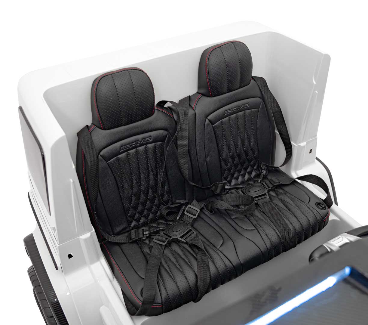Masinuta electrica pentru copii cu 2 locuri, Mercedes AMG G63 NOU XXL 24V MP4 560W Alb - Autokids.ro - poza 2