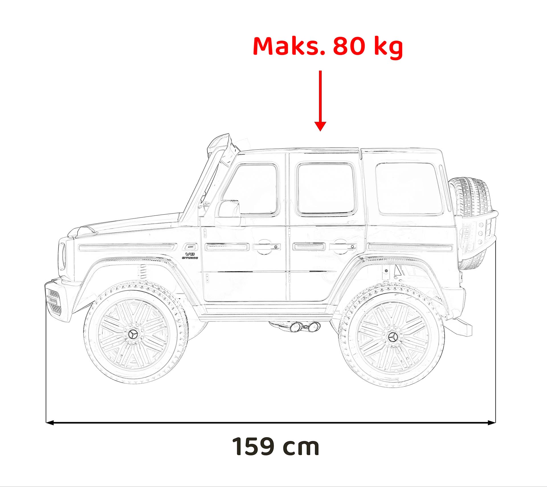 Masinuta electrica pentru copii cu 2 locuri, Mercedes AMG G63 NOU XXL 24V MP4 560W Alb - Autokids.ro - poza 4