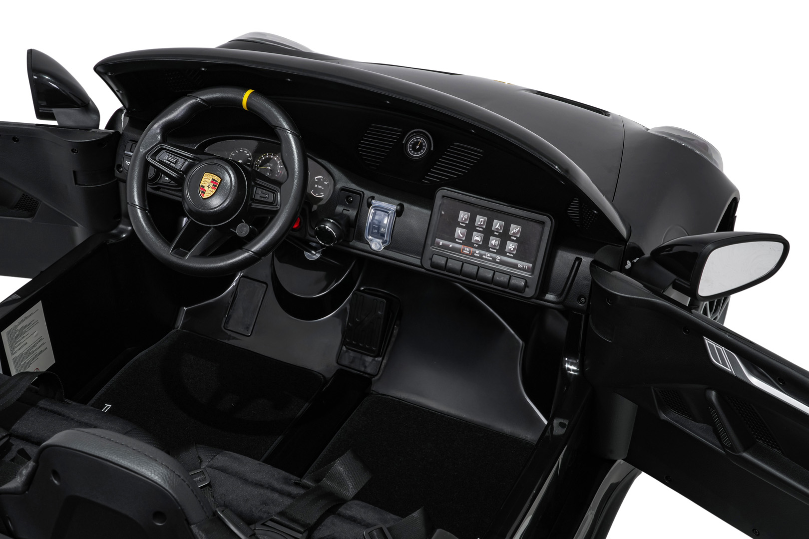 Masinuta electrica pentru copii cu 2 locuri PORSCHE 911 GT3 24V 800W 4x4 (P911) Negru - Autokids.ro - poza 4