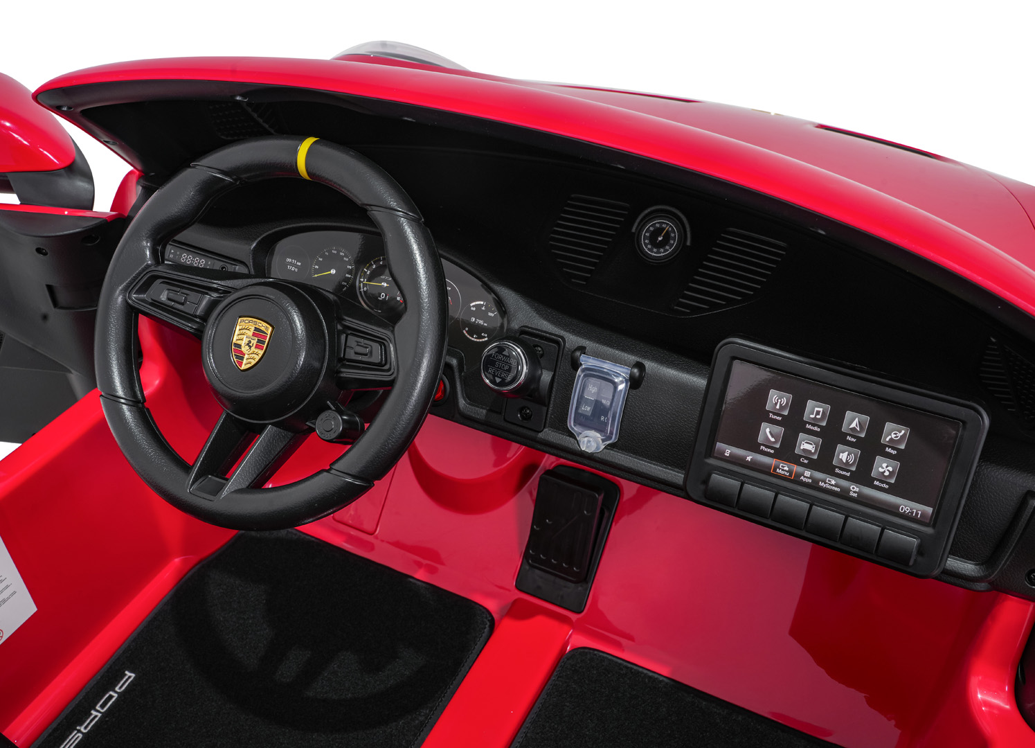 Masinuta electrica pentru copii cu 2 locuri PORSCHE 911 GT3 24V 800W 4x4 (P911) Rosu - Autokids.ro - poza 2