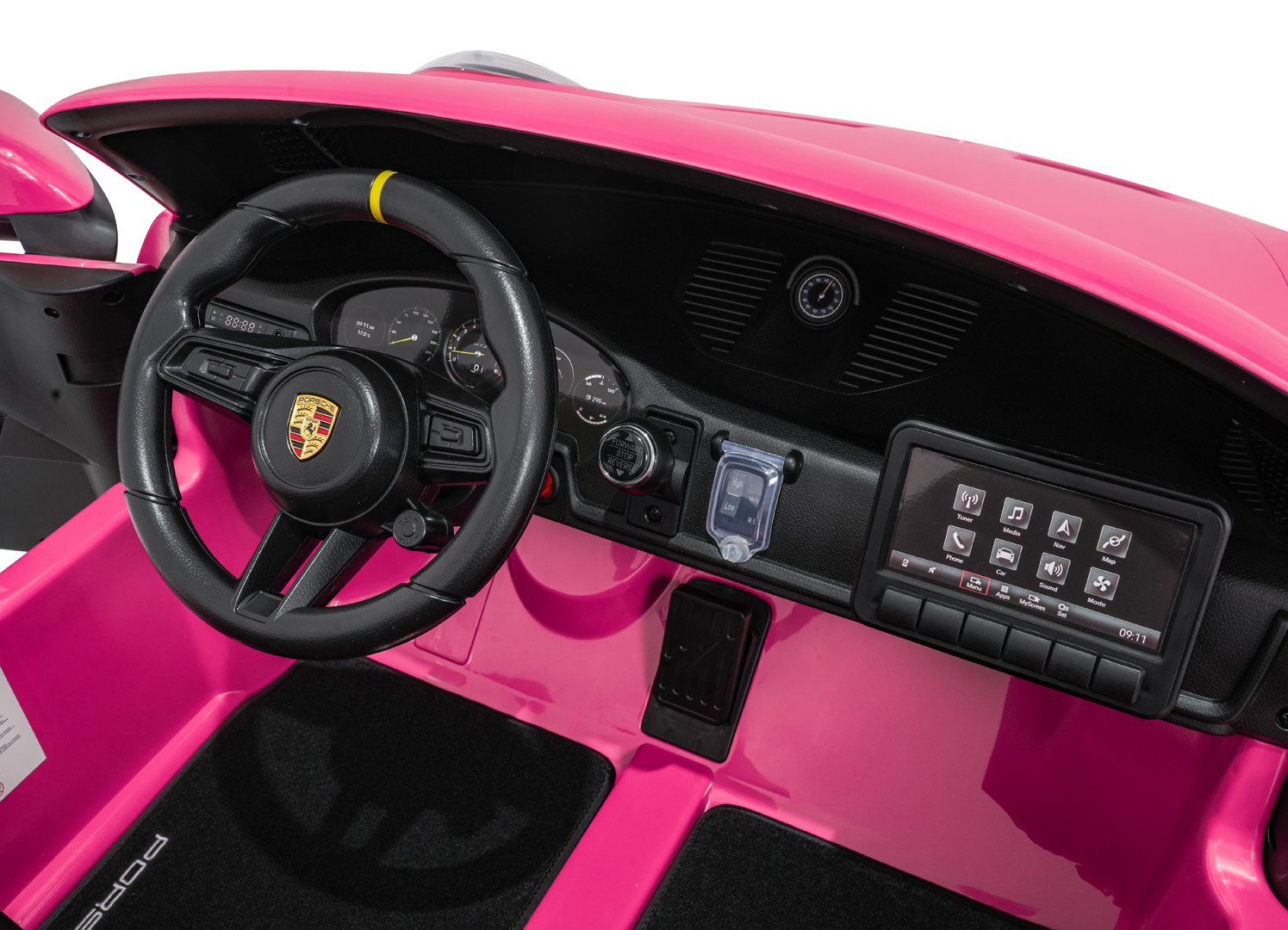 Masinuta electrica pentru copii cu 2 locuri PORSCHE 911 GT3 24V 800W 4x4 (P911) Roz - Autokids.ro - poza 4