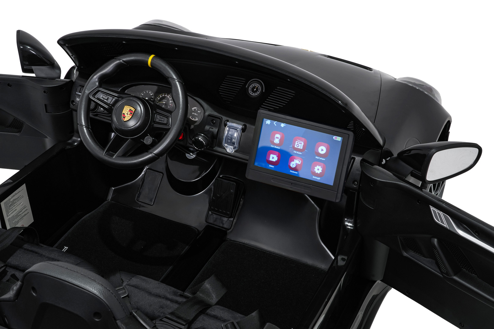 Masinuta electrica pentru copii cu 2 locuri PORSCHE 911 GT3 STRONG 24V (P911-mp4) Negru - Autokids.ro - poza 5