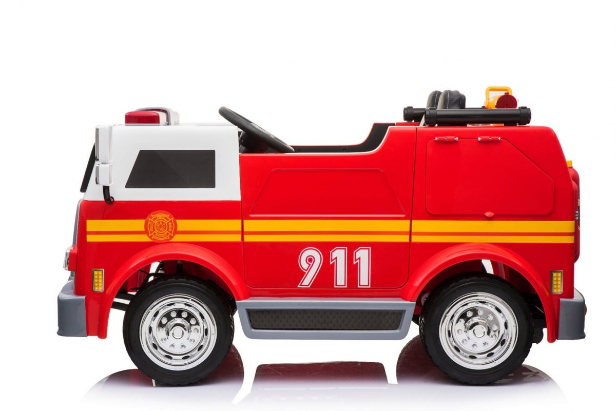 Masinuta electrica pentru copii de POMPIERI cu 2 locuri (911) Rosu - Autokids.ro - poza 3