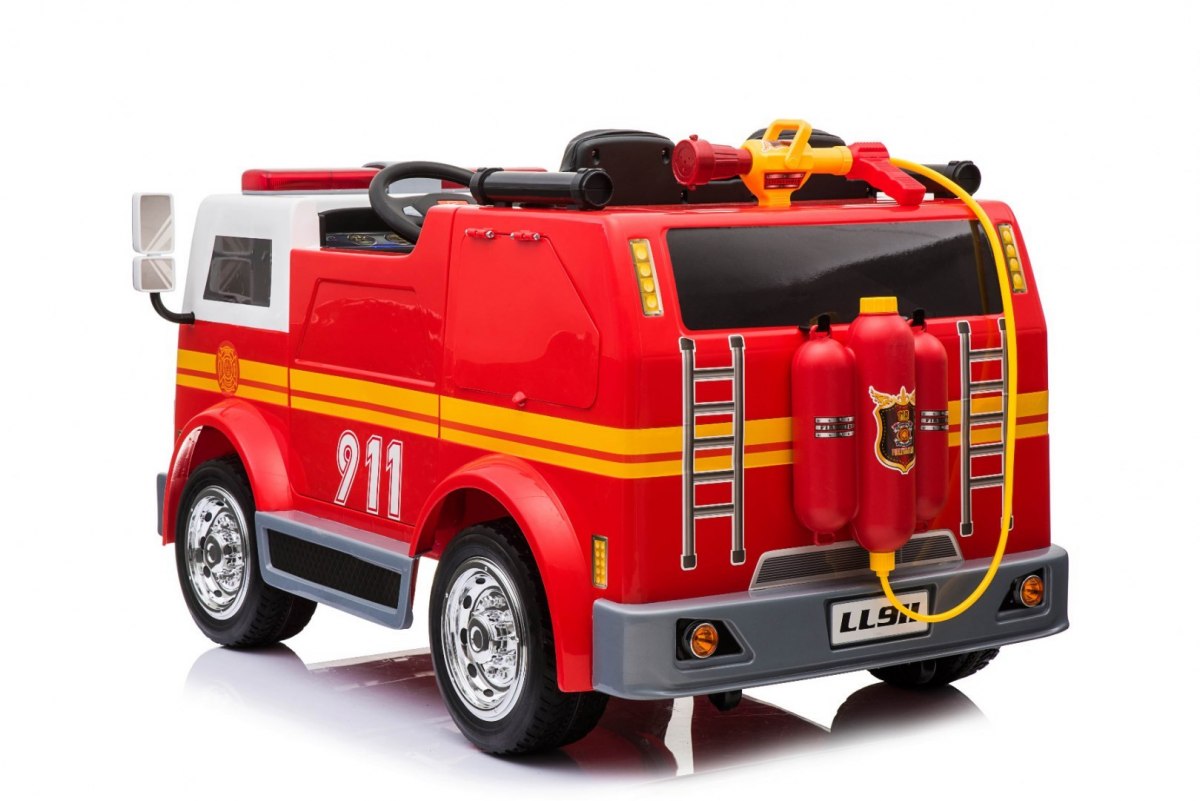 Masinuta electrica pentru copii de POMPIERI cu 2 locuri (911) Rosu - Autokids.ro - poza 4