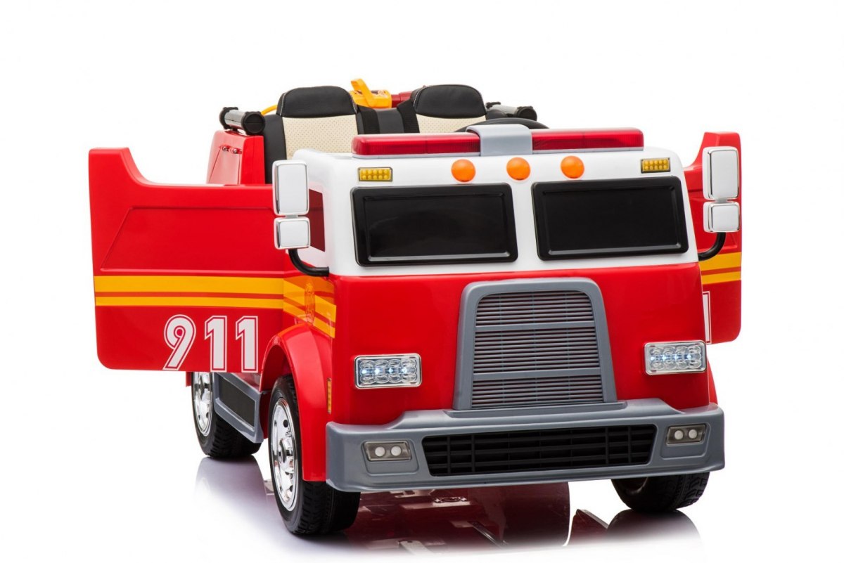 Masinuta electrica pentru copii de POMPIERI cu 2 locuri (911) Rosu - Autokids.ro - poza 5