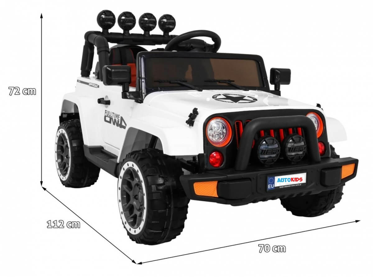 Masinuta electrica pentru copii FULL TIME 4WD (7588) 4x4, Alb - Autokids.ro - poza 2
