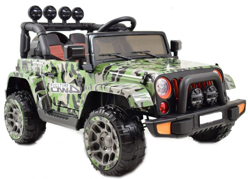 Masinuta electrica pentru copii FULL TIME 4WD (7588) 4x4 Military - Autokids.ro - poza 3