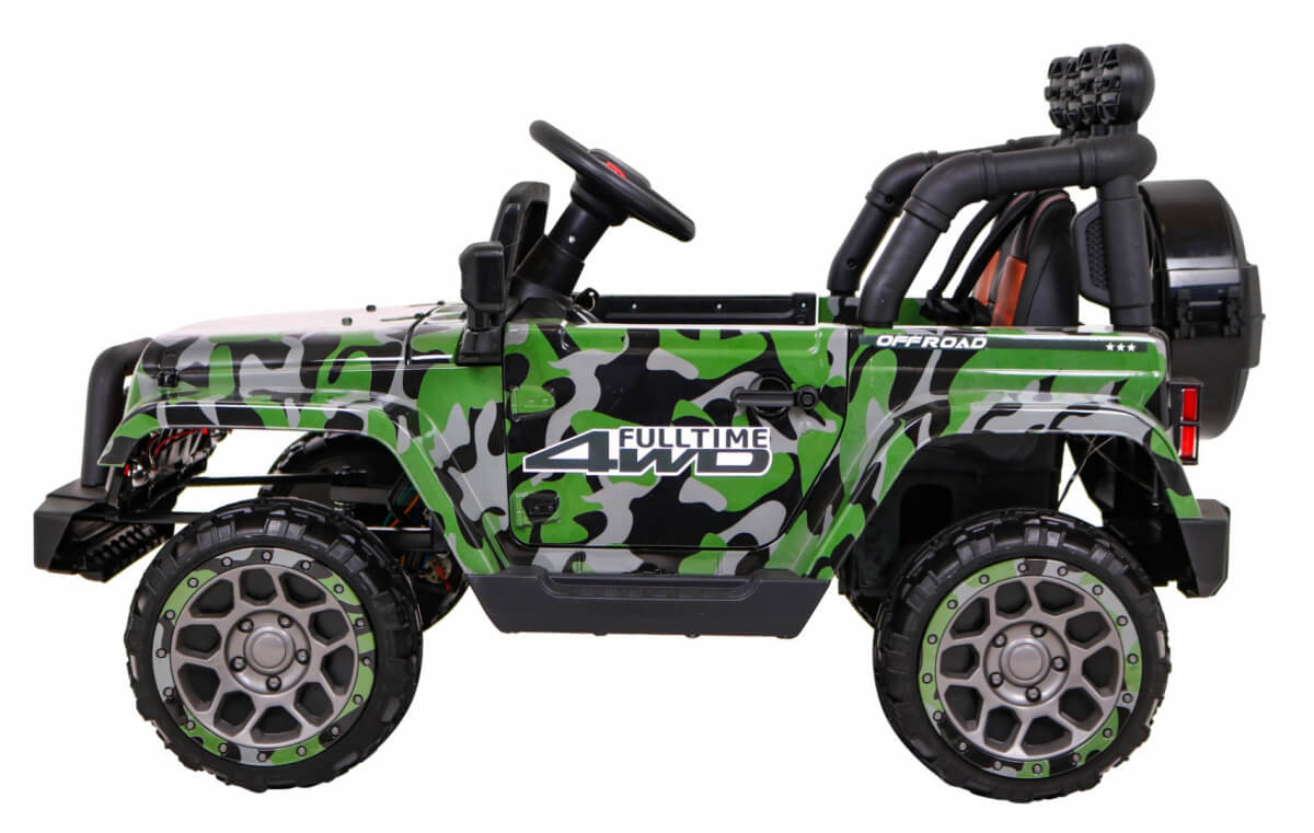 Masinuta electrica pentru copii FULL TIME 4WD (7588) 4x4 Military - Autokids.ro - poza 5