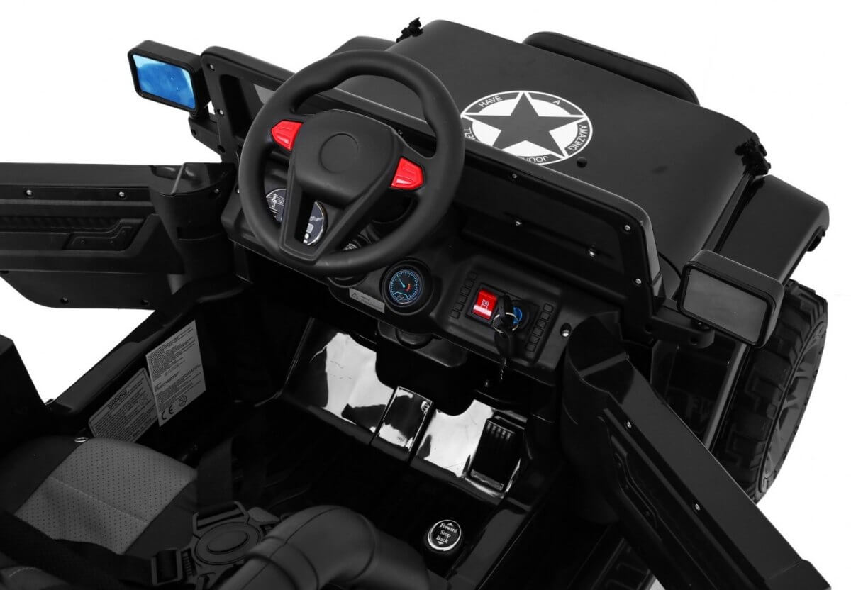 Masinuta electrica pentru copii FULL TIME 4WD (7588) 4x4, Negru - Autokids.ro - poza 2