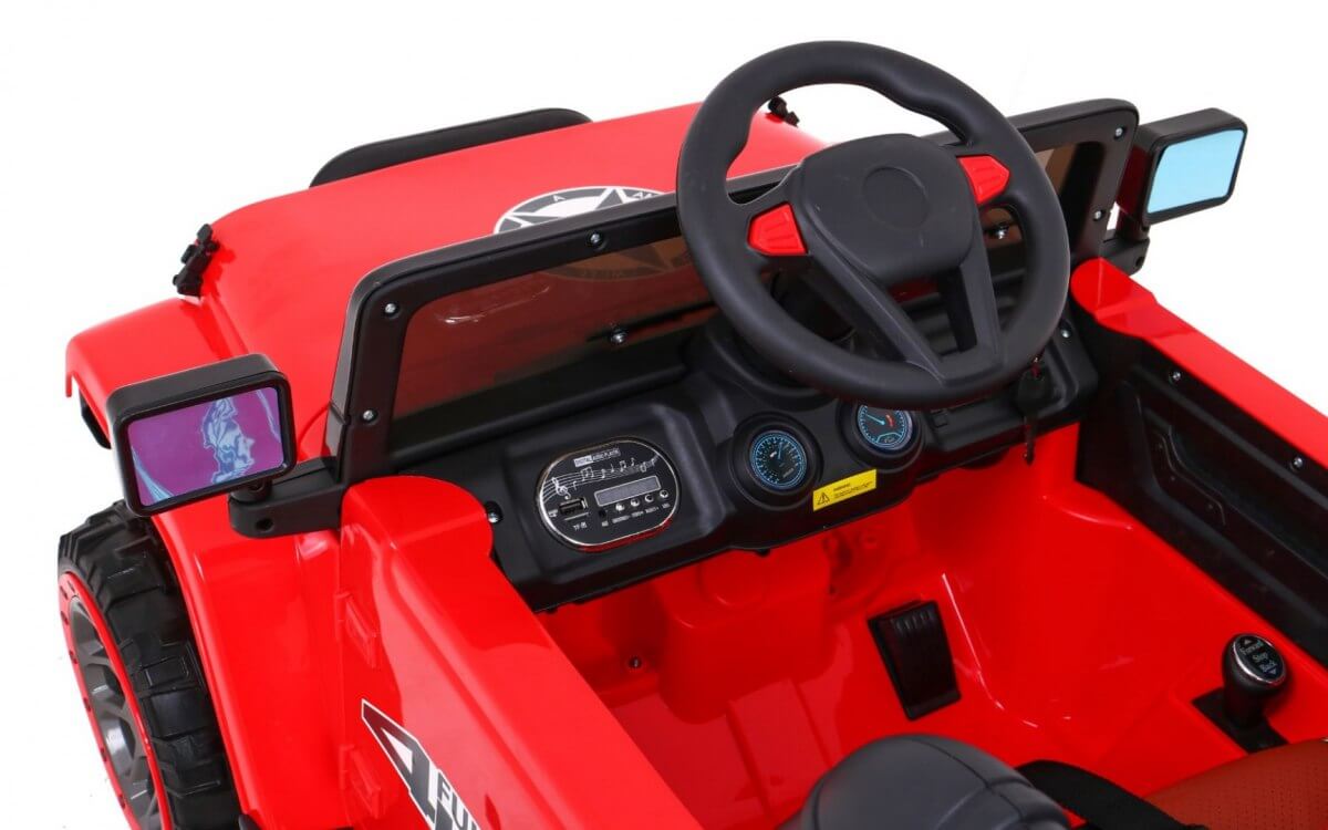 Masinuta electrica pentru copii FULL TIME 4WD (7588) 4x4, Rosu - Autokids.ro - poza 3