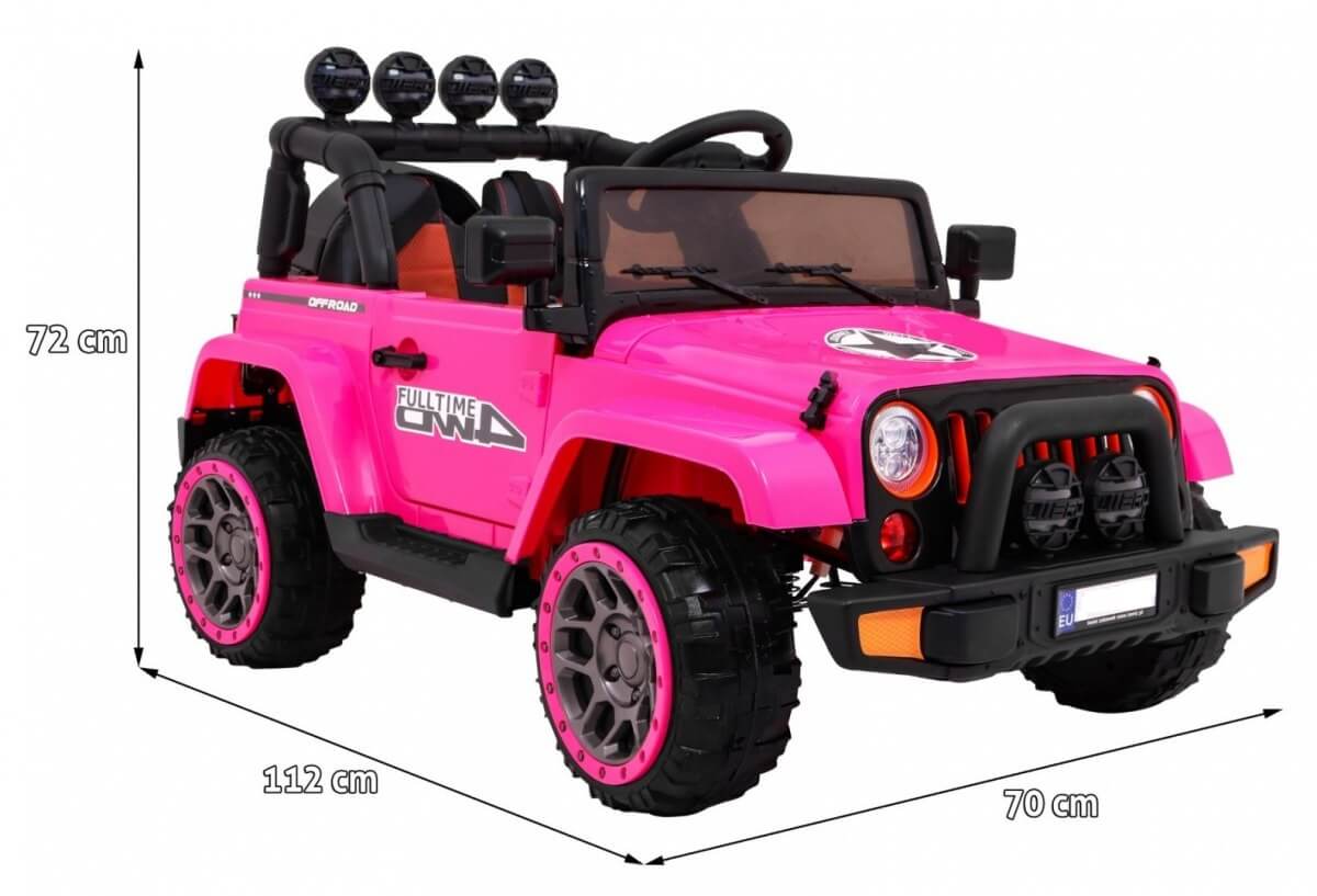 Masinuta electrica pentru copii FULL TIME 4WD (7588) 4x4 Roz - Autokids.ro - poza 2