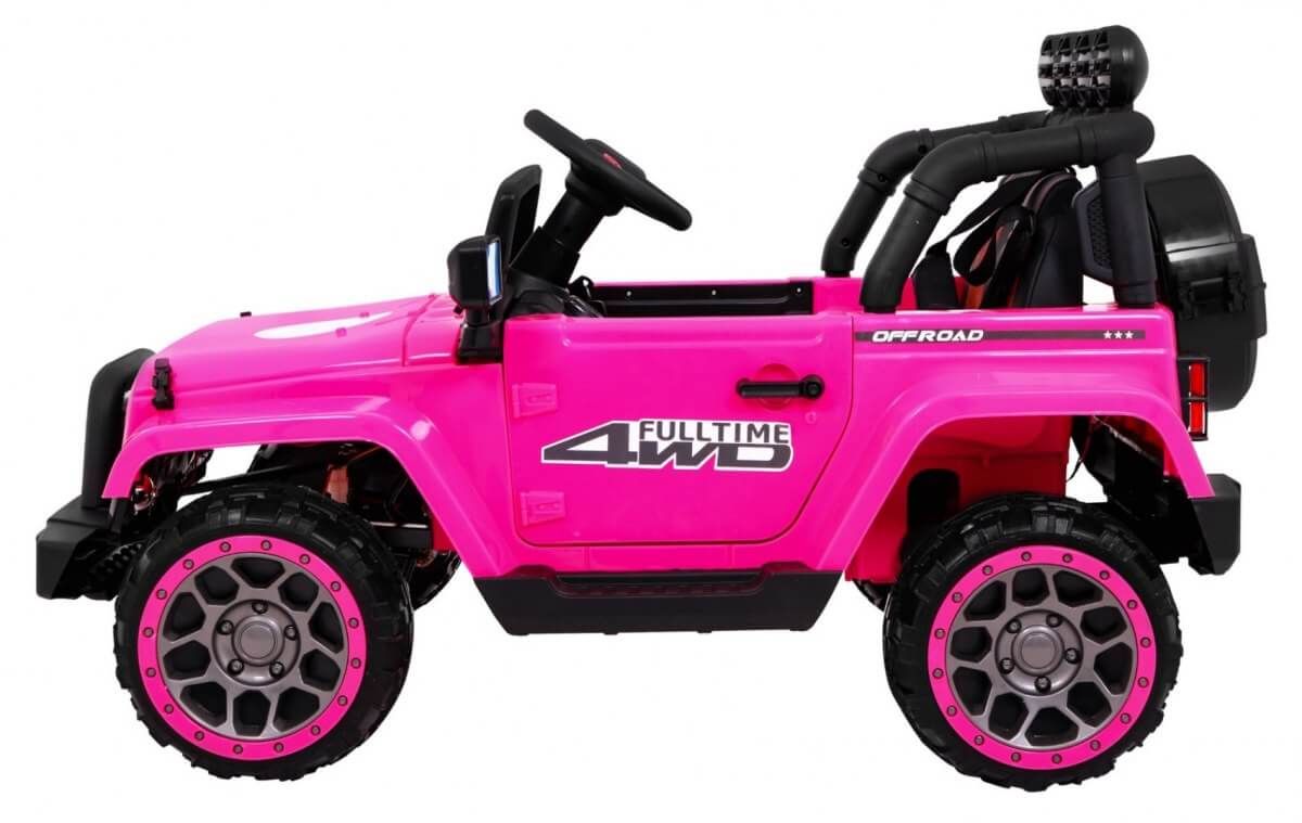 Masinuta electrica pentru copii FULL TIME 4WD (7588) 4x4 Roz - Autokids.ro - poza 4
