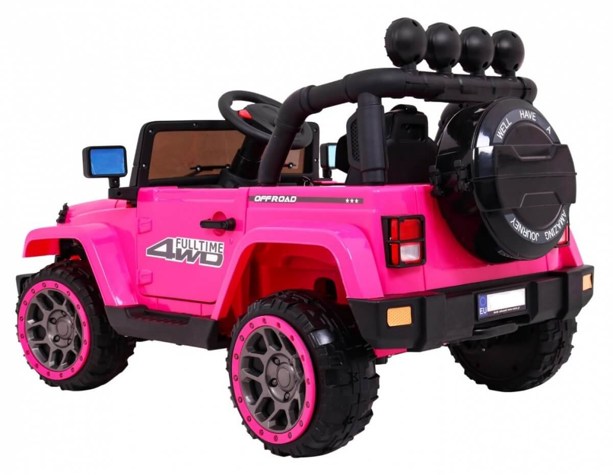 Masinuta electrica pentru copii FULL TIME 4WD (7588) 4x4 Roz - Autokids.ro - poza 5