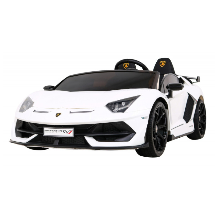 Masinuta electrica pentru copii Lamborghini Aventador SVJ Roadster 24V 500W Drift cu 2 locuri viteza maxima 13km/h (2028-drift) Alb - Autokids.ro