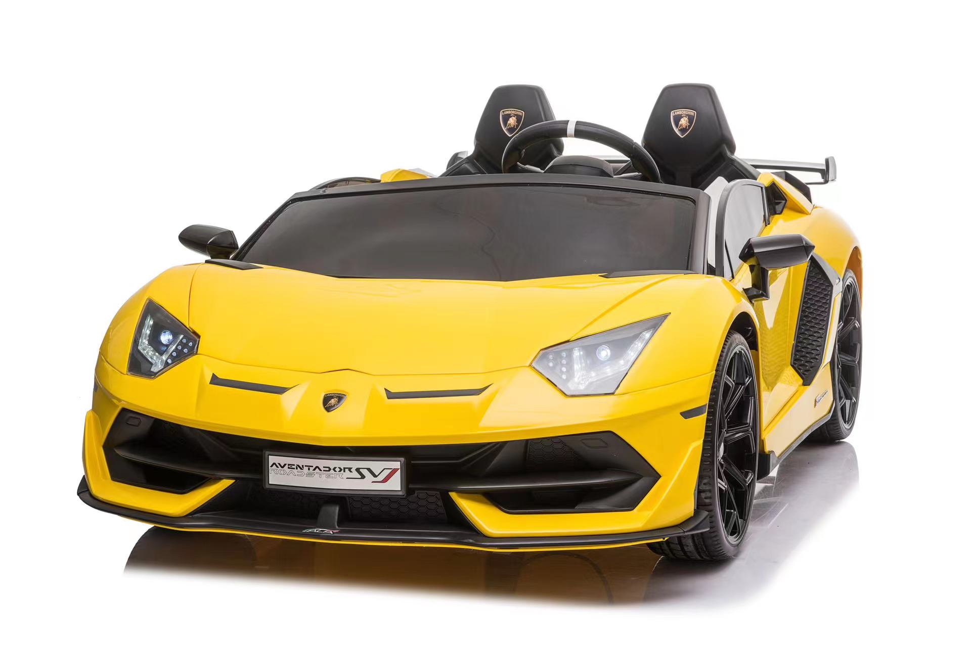 Masinuta electrica pentru copii Lamborghini Aventador SVJ Roadster 24V Drift cu 2 locuri (2028-drift) Galben - Autokids.ro - poza 4