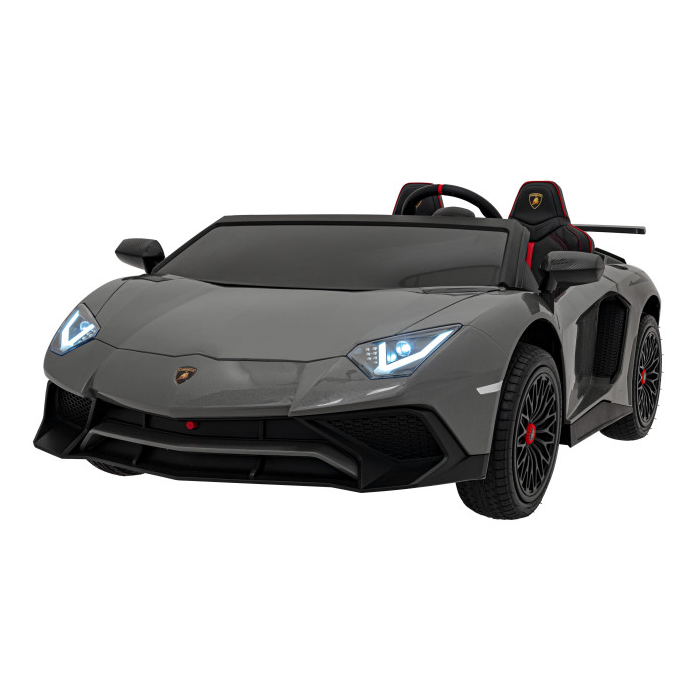 Masinuta electrica pentru copii mari Lamborghini Aventador SV, 2 locuri cu sarcina pana la 100kg si viteza max 15km/h (8803) Negru - Autokids.ro - poza 1