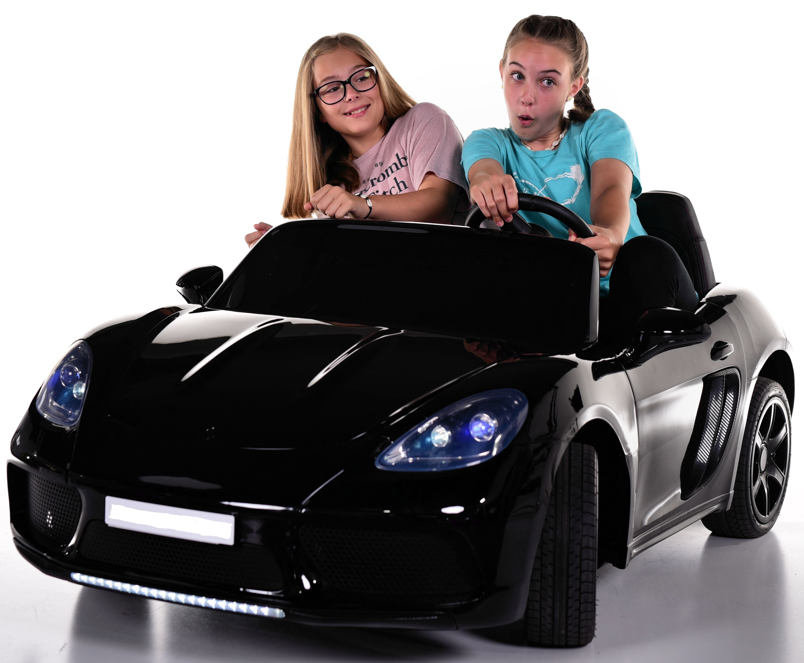 Masinuta electrica pentru copii mari 'PERFECTA', 2 locuri cu sarcina pana la 100kg si viteza max 15km/h (A021) Negru - Autokids.ro - poza 2