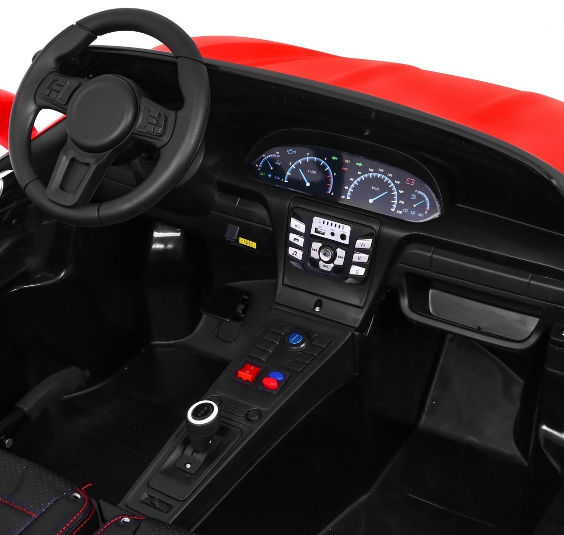 Masinuta electrica pentru copii mari 'PERFECTA LIFT', 2 locuri cu sarcina pana la 100kg si viteza max 15km/h (A021) Rosu - Autokids.ro - poza 5