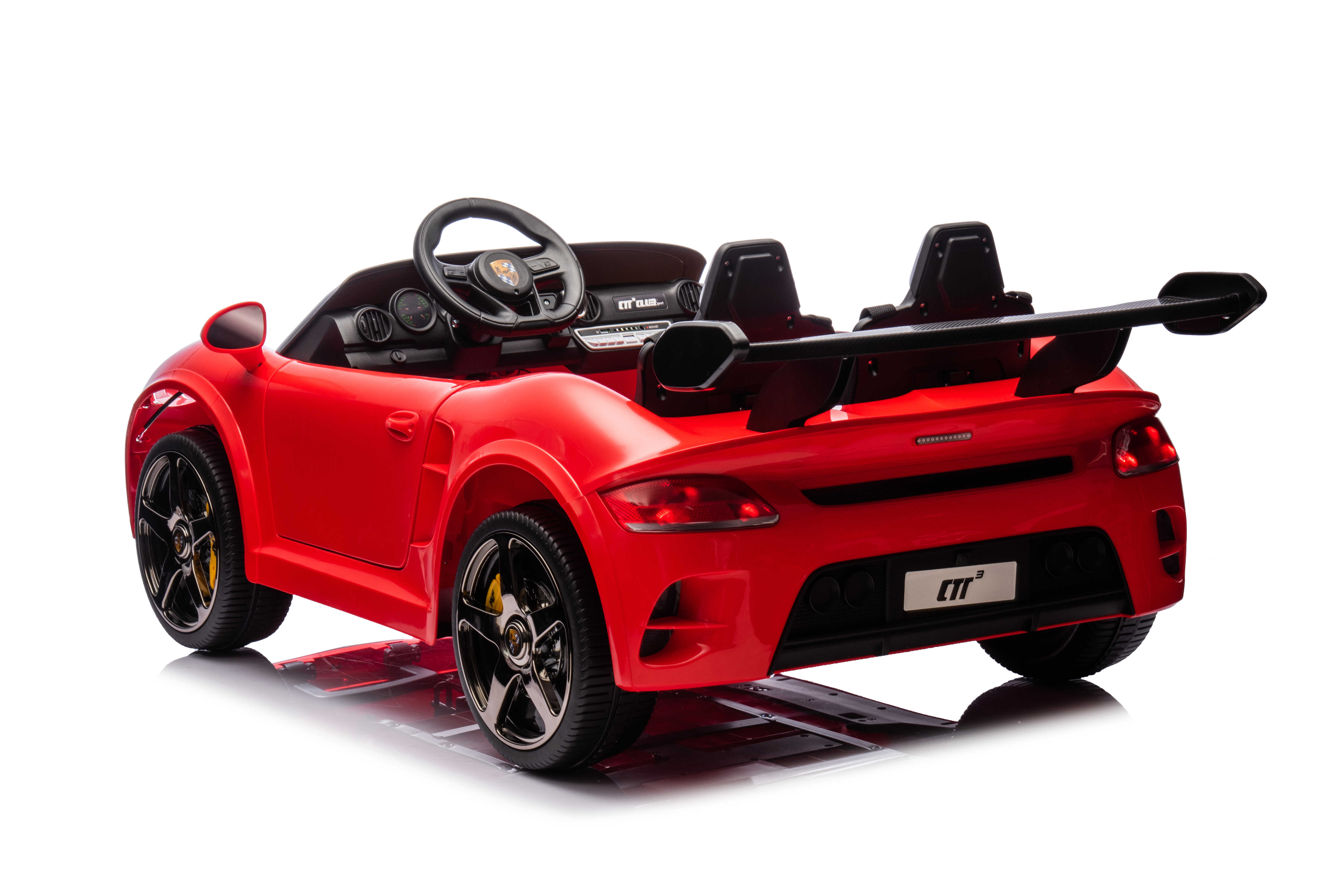 Masinuta electrica pentru copii PORSCHE RUF CTR cu 2 locuri, 24Volti, 4x4 (S322) Visiniu metalizat - Autokids.ro - poza 2