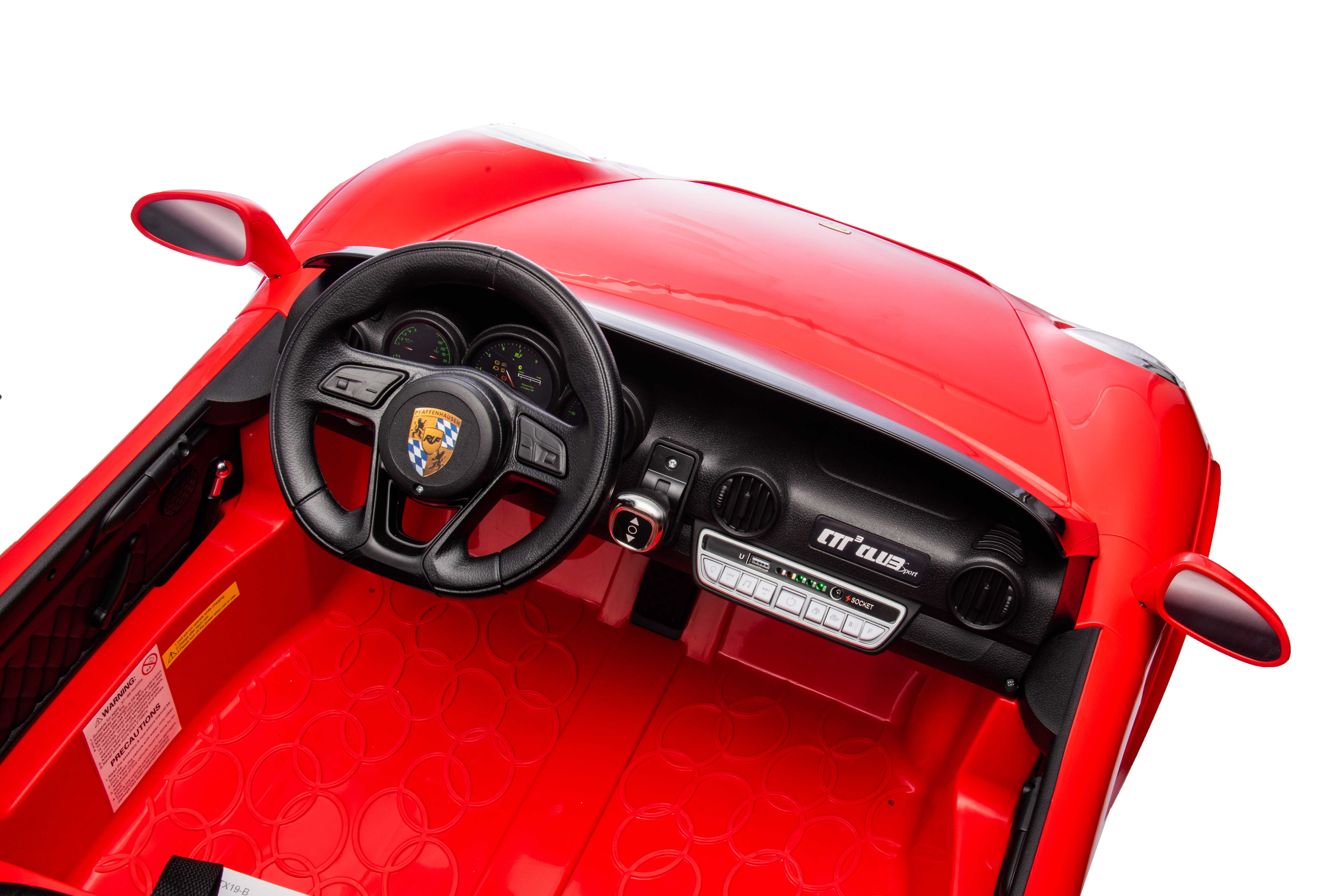 Masinuta electrica pentru copii PORSCHE RUF CTR cu 2 locuri, 24Volti, 4x4 (S322) Visiniu metalizat - Autokids.ro - poza 5