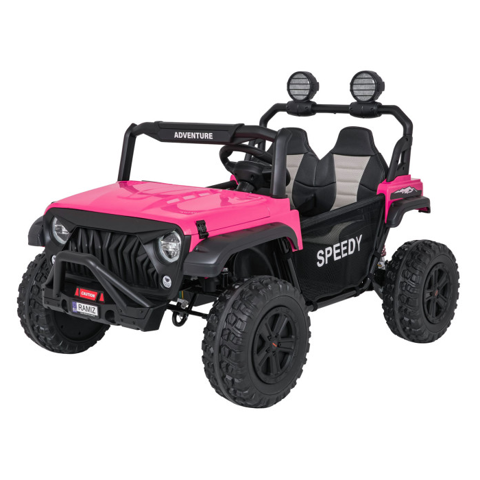 Masinuta electrica pentru copii SUV ALL TERRAIN 24V 800W 4x4 (3568) Roz - Autokids.ro - poza 1