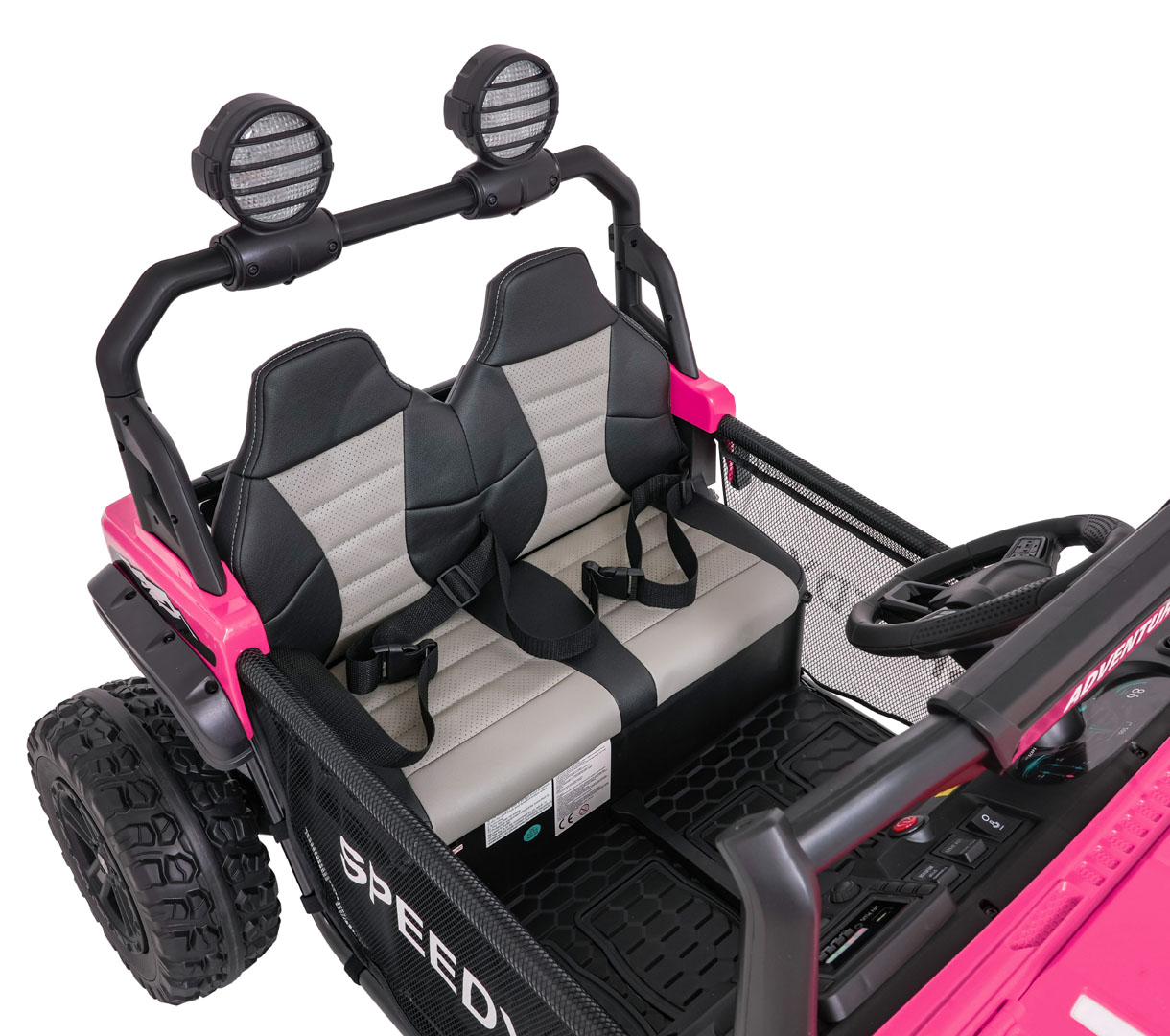 Masinuta electrica pentru copii SUV ALL TERRAIN 24V 800W 4x4 (3568) Roz - Autokids.ro - poza 2