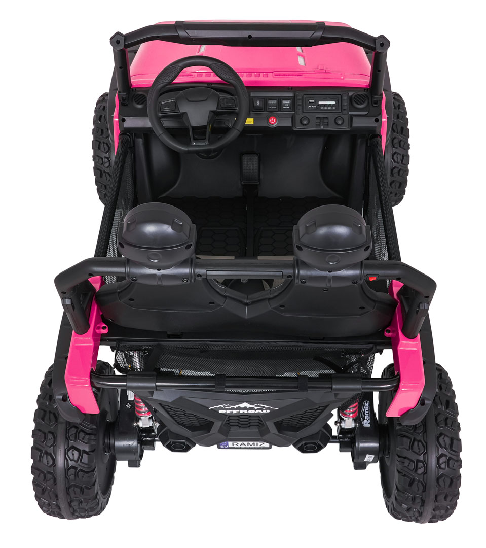 Masinuta electrica pentru copii SUV ALL TERRAIN 24V 800W 4x4 (3568) Roz - Autokids.ro - poza 5