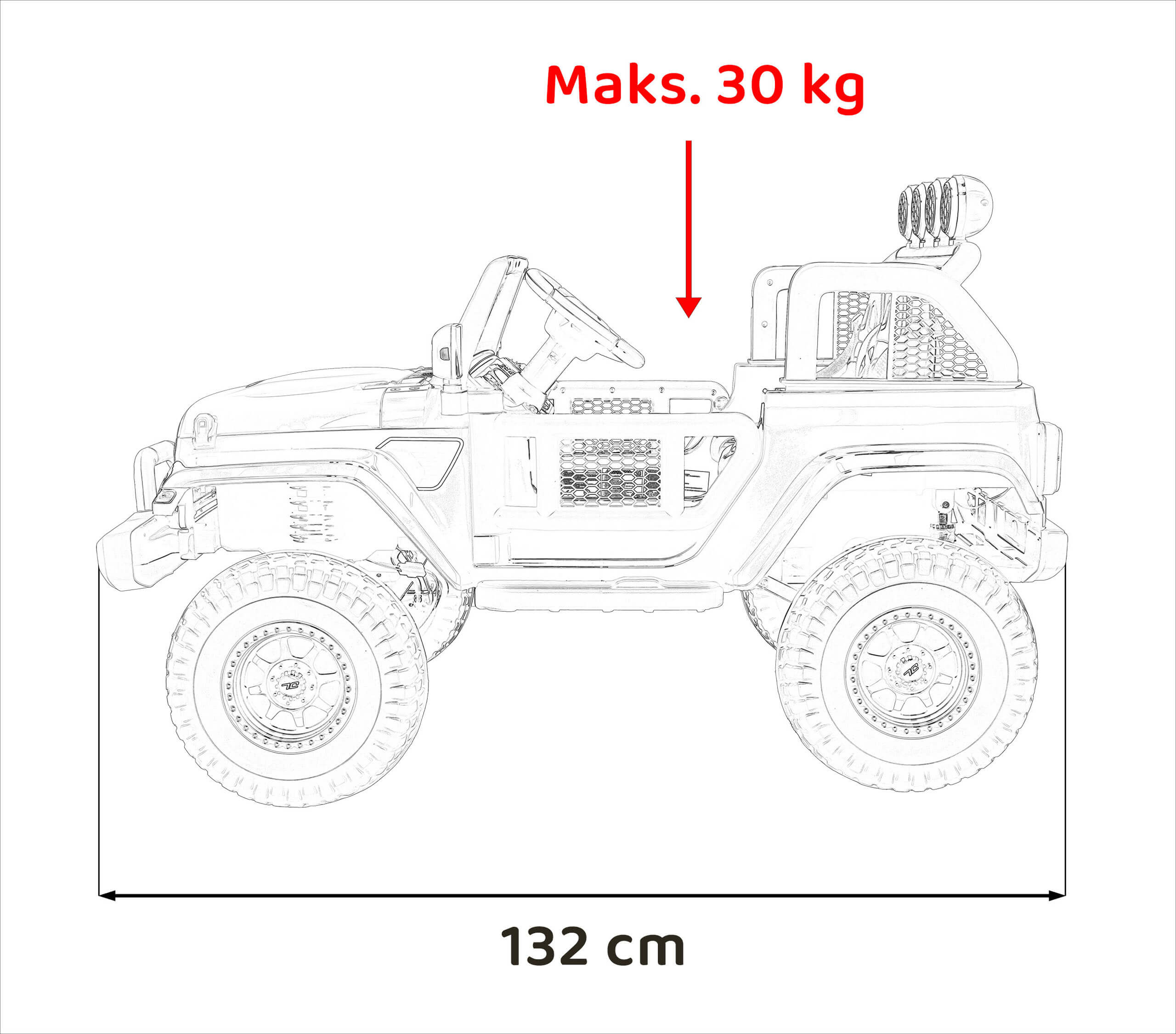 Masinuta electrica pentru copii SUV OFFROAD 4x4 (JL213) Rosu - Autokids.ro - poza 3