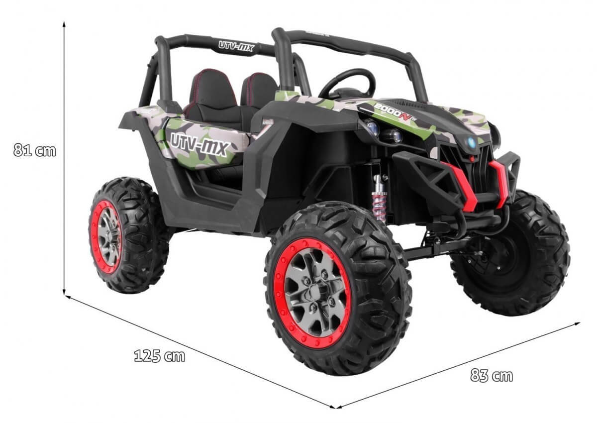 Masinuta electrica pentru copii UTV BUGGY POWER 180W 4x4 (ХМХ-603) Military - Autokids.ro - poza 2