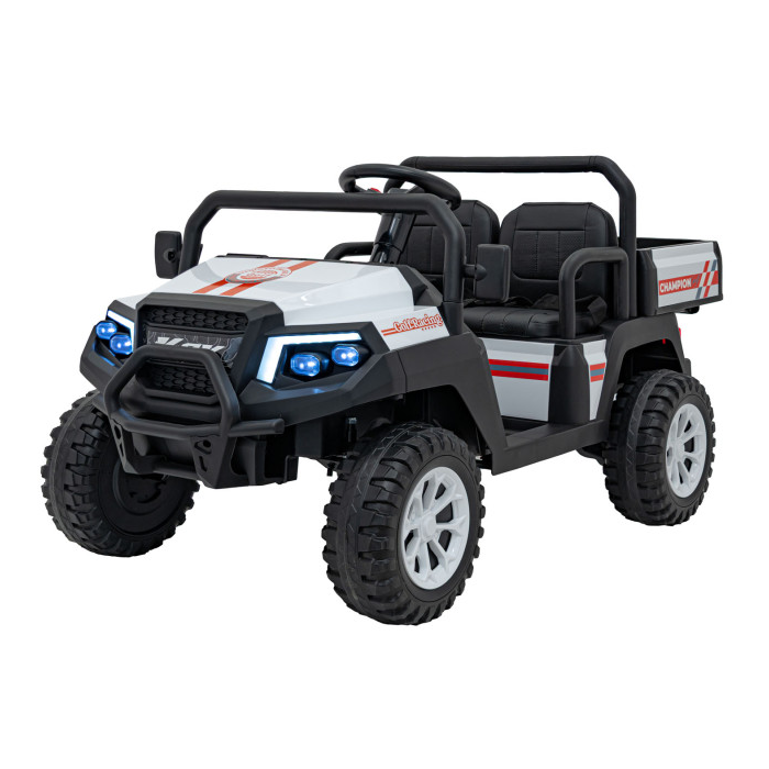 Masinuta electrica pentru copii UTV Champion cu 2 locuri si basculanta 24V 400W (650D) Alb - Autokids.ro - poza 1