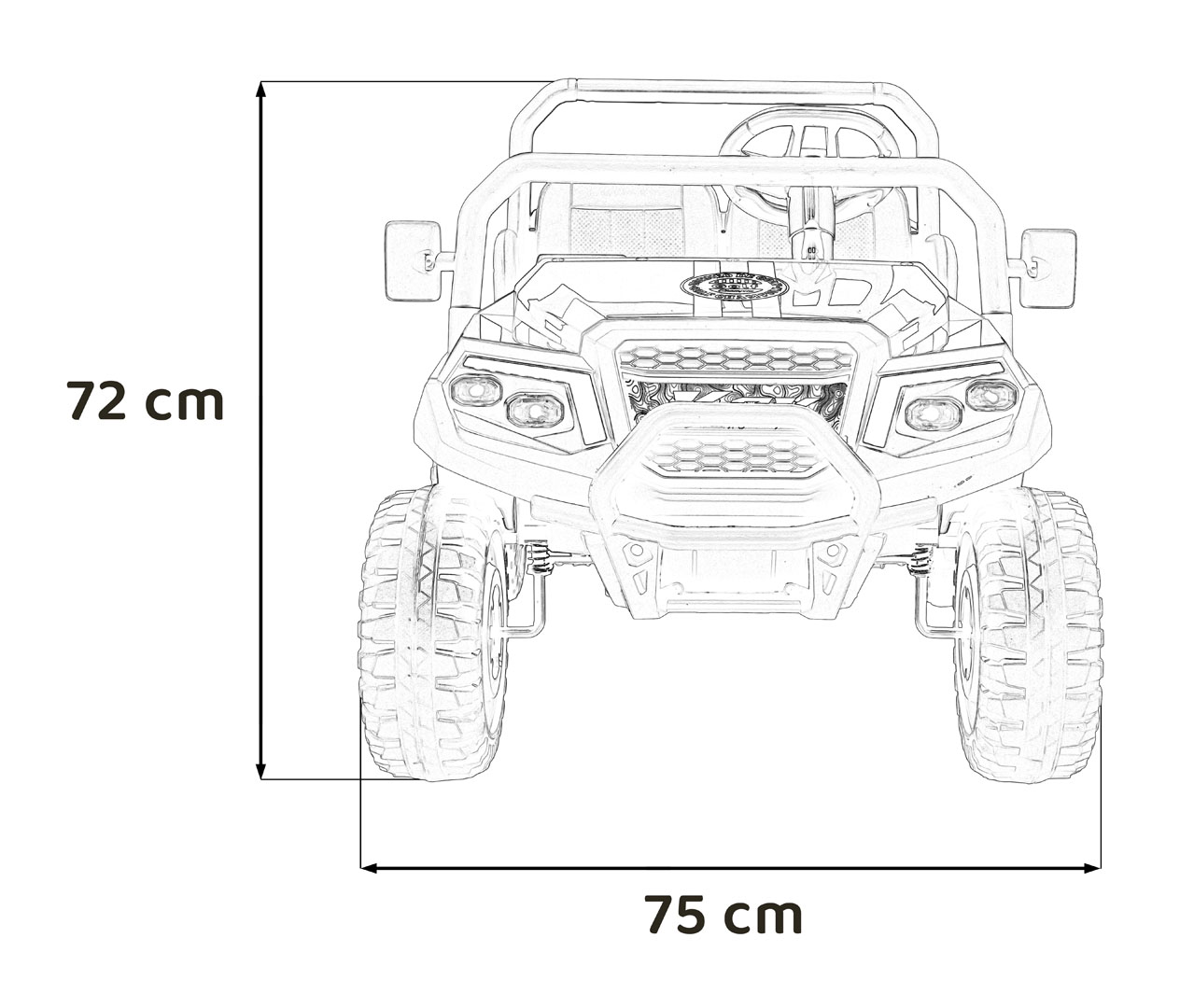 Masinuta electrica pentru copii UTV Champion cu 2 locuri si basculanta 24V 400W (650D) Alb - Autokids.ro - poza 3