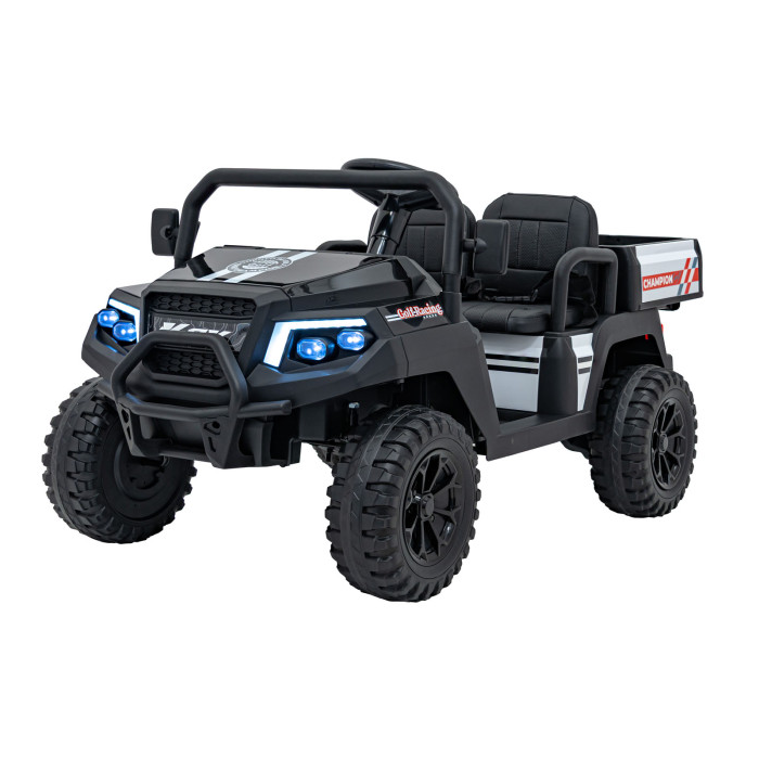 Masinuta electrica pentru copii UTV Champion cu 2 locuri si basculanta 24V 400W (650D) Negru - Autokids.ro - poza 1