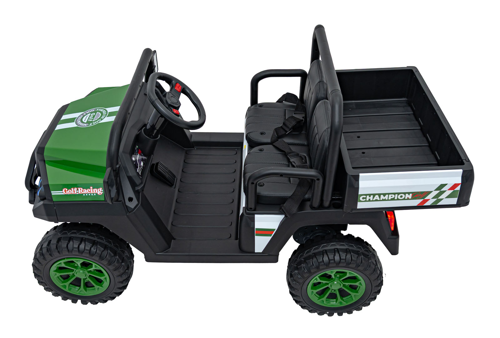 Masinuta electrica pentru copii UTV Champion cu 2 locuri si basculanta 24V 400W (650D) Verde - Autokids.ro - poza 2