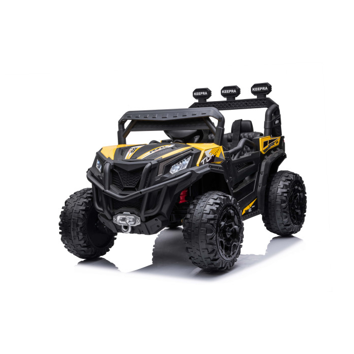 Masinuta electrica pentru copii UTV TURBO RZR LUX 4x4 12V 120W (HC301) Galben - Autokids.ro - poza 1